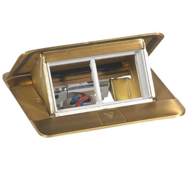 Pop-up box to be equipped - 4 modules - brushed brass | LG 